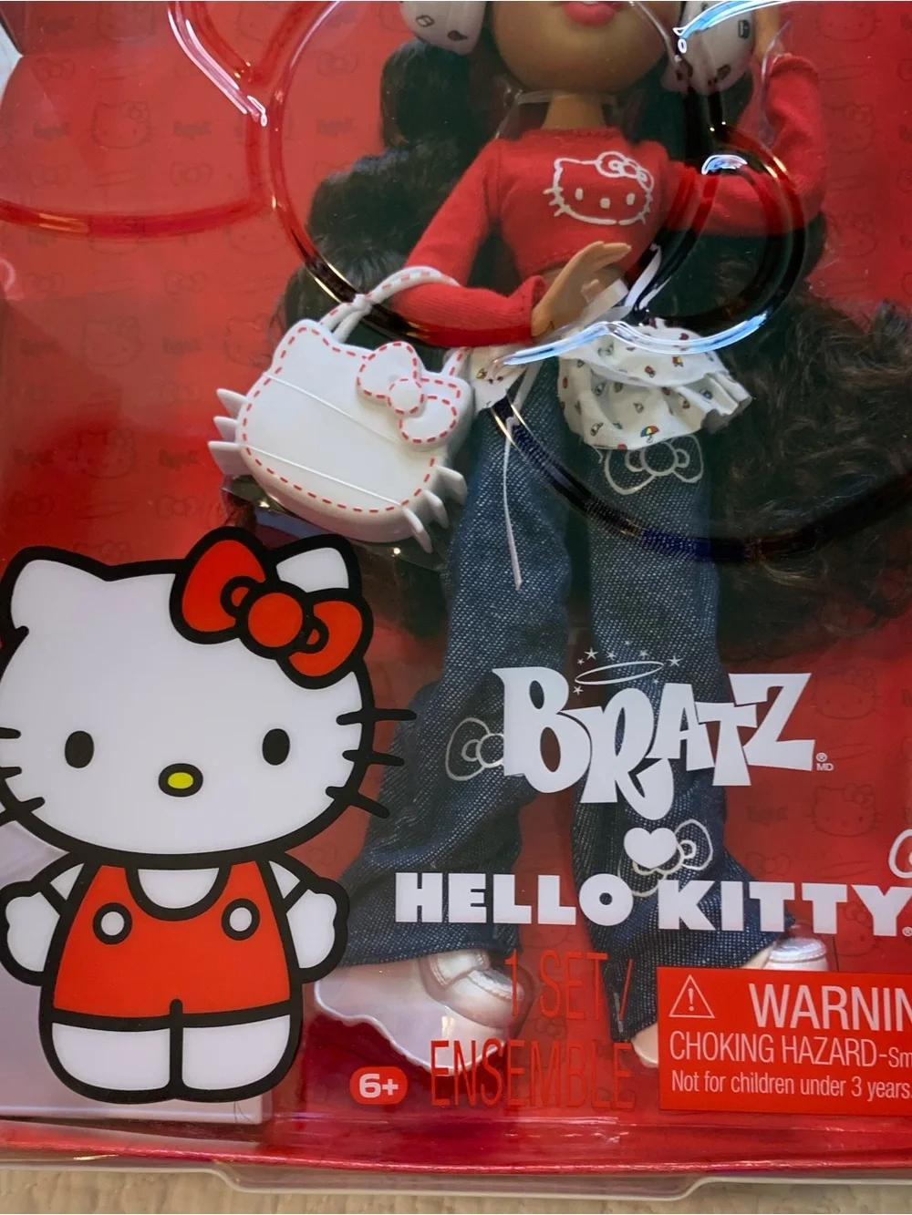 Bratz X Hello Kitty Yasmin Sanrio Fashion Doll in Red Collector Box